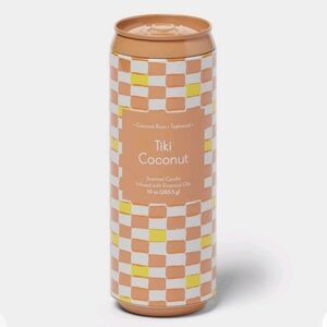 Opalhouse NWT Tiki Coconut Printed Tin Can Candle with Lid 10oz